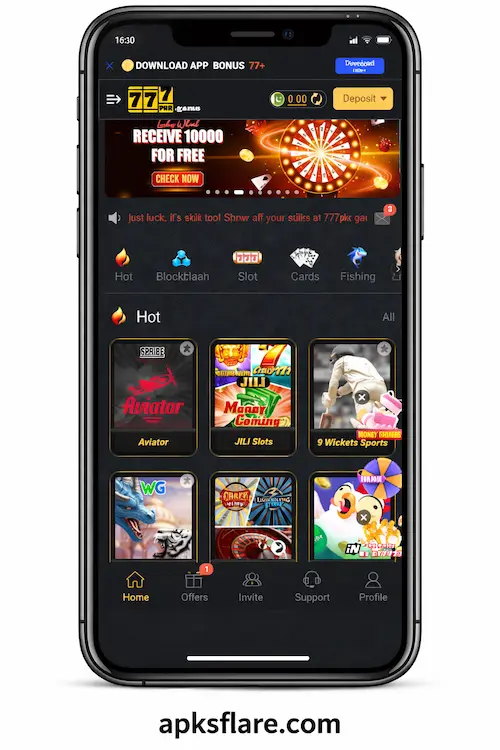 777PKR Game Mobile Best Earning APP Interface Showing Multiple Games